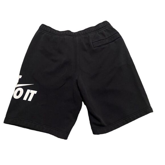 Y2K Nike Rare Full Cotton Thick Black Sport Running Big Print Side Pocket Shorts - Picture 3 of 5